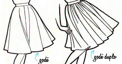 Costura e Conta Saia god simples e saia god dupla